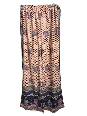 AUDITIONS Wide Leg Paisley Boho Palazzo Pants Large